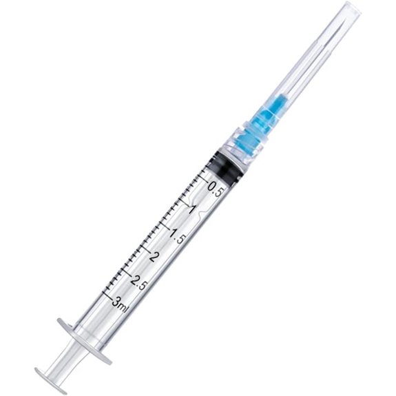 100 Pack 3ml Syringes with 23G 1 Needle Luer Lock