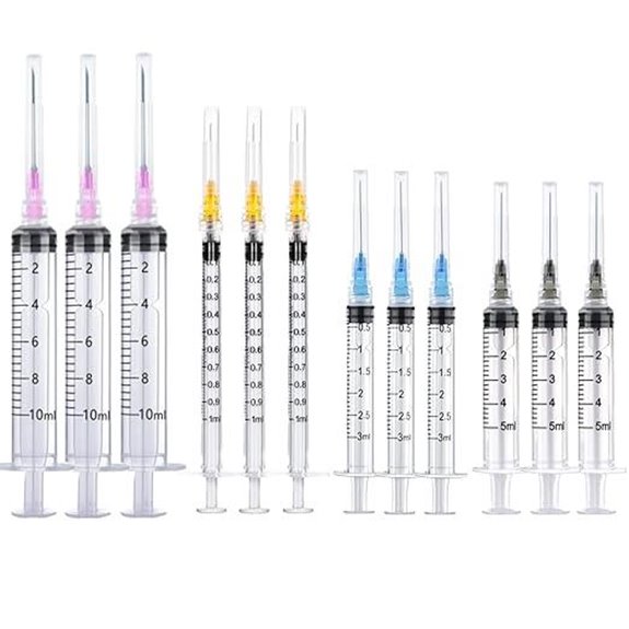 20 Pack Syringe Luer Lock Set with Needles