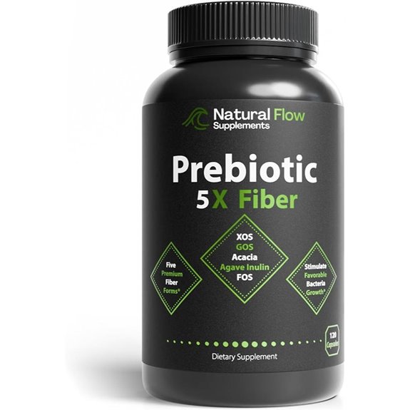 5-in-1 Prebiotic Fiber Capsules for Gut Support