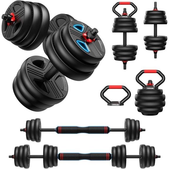 FITPLAM Adjustable Dumbbell Set 5-in-1 Home Gym