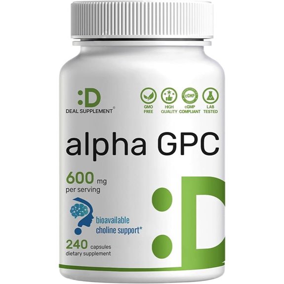 Alpha GPC 600mg 240 Capsules – Brain Health Nootropic