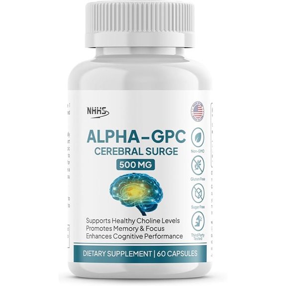 Alpha GPC Cerebral Surge 500 mg Nootropic Capsules