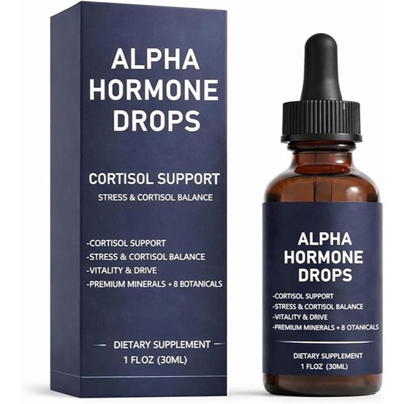 Alpha Hormone Drops for Men – Hormone Balance Support Supplement – 2 Fl Oz (60 mL)
