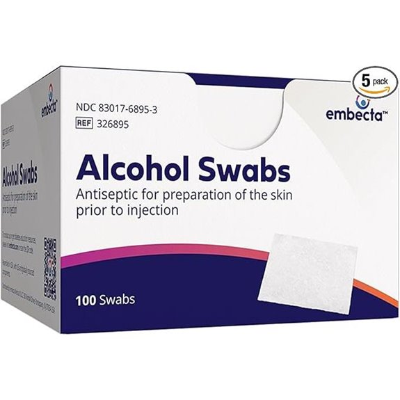 BD Alcohol Swabs 100 Each (Pack of 5)