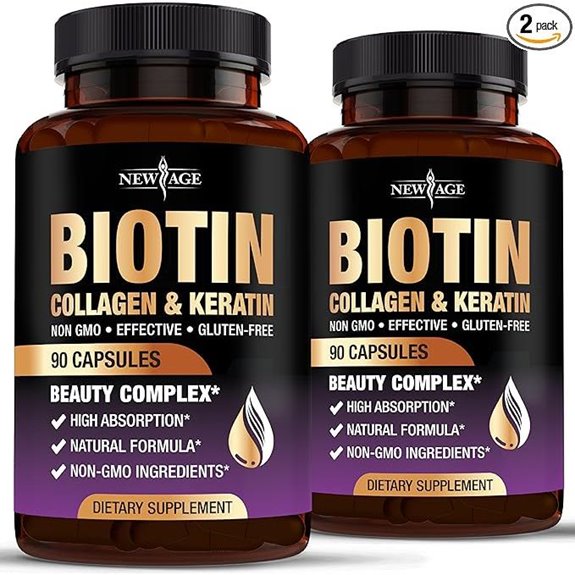 Biotin Collagen Keratin Hair Growth Vitamins (180)