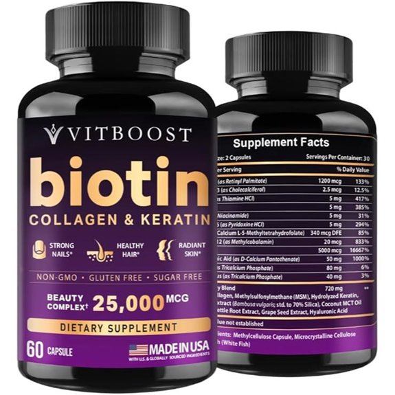 Biotin with Hyaluronic Acid Hair & Skin Vitamins