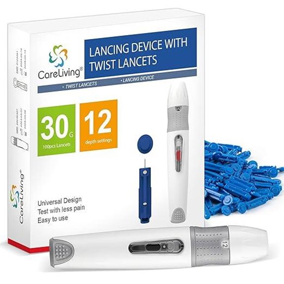 CareLiving Lancing Device & 100 Lancets (30G)