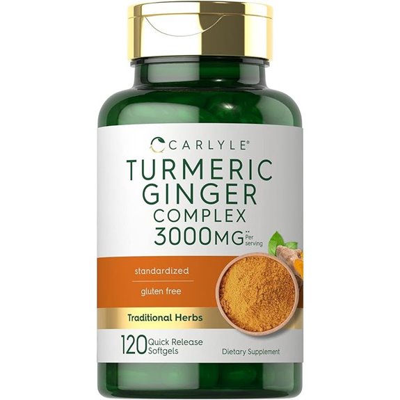 Carlyle Turmeric & Ginger: 120 Softgels with Black Pepper