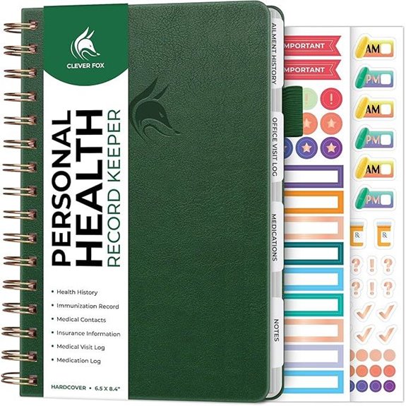 Clever Fox Health Record Keeper & Wellness Journal