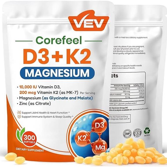 Corefeel Vitamin D3 K2 Magnesium Softgels (300)