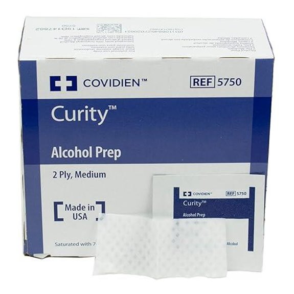 Curity Alcohol Prep Pads Sterile 2-Ply (200)