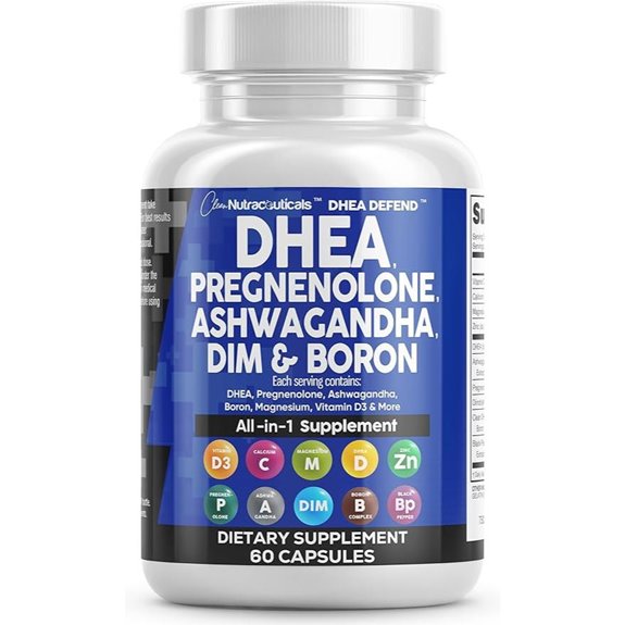 DHEA 200mg Hormone Support Supplement with DIM Ashwaganda Vit D3