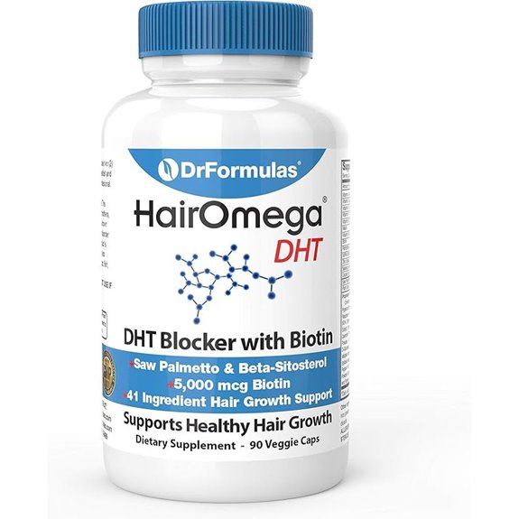 DHT Blocker HairOmega Growth Supplements with Biotin