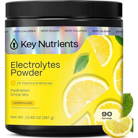KEY NUTRIENTS Electrolytes Powder - Lemonade Hydration (No Sugar)