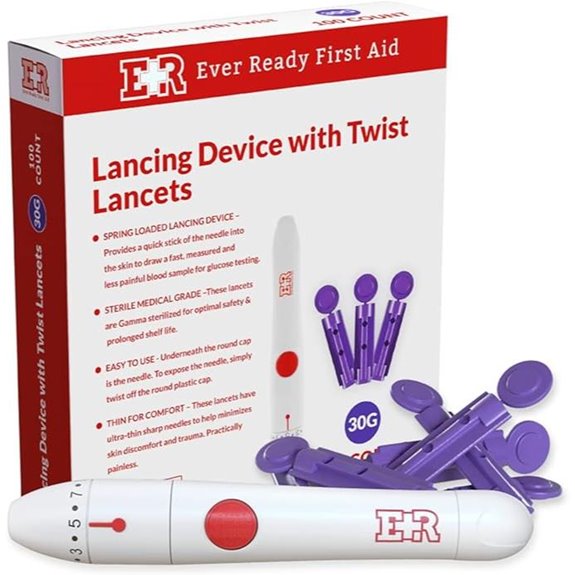 Ever Ready Lancing Device with Twist Lancets (100/30G)