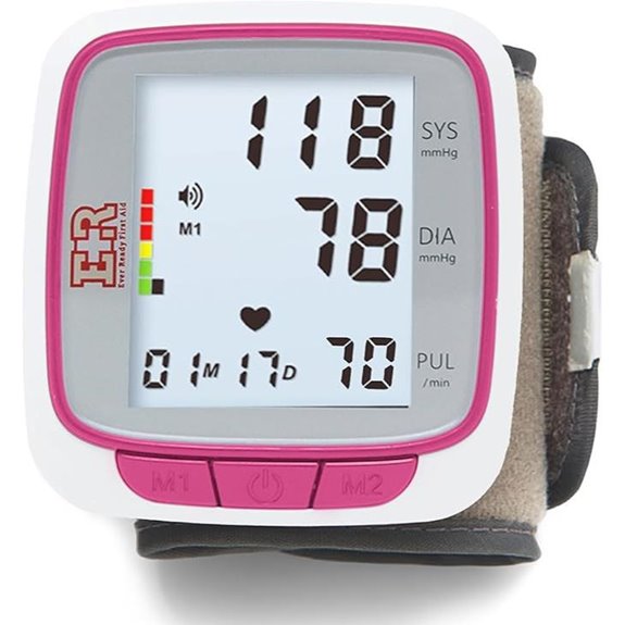 Ever Ready Automatic Blood Pressure Wrist Monitor (Pink)