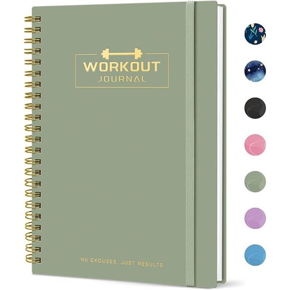 Fitness Workout Journal for Women & Men A5 Green