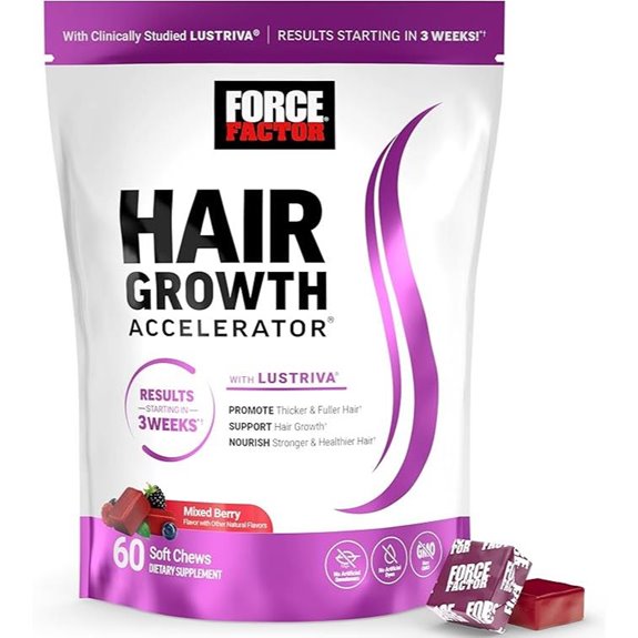 force factor hair growth accelerator chews