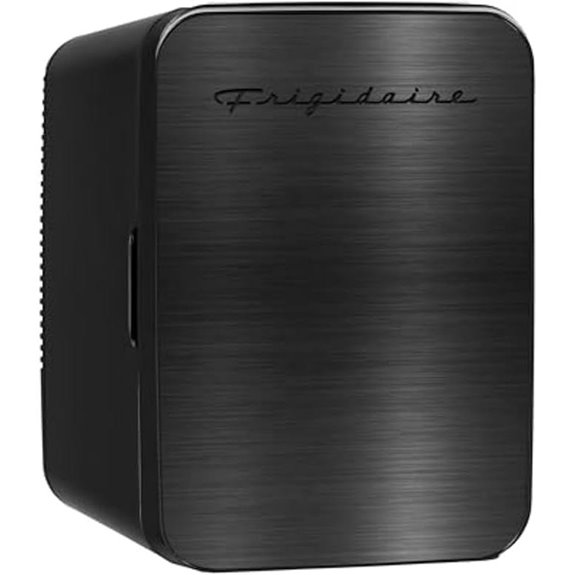 Frigidaire Mini Personal Fridge Cooler (Brushed Black)