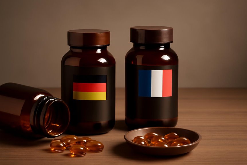 german vs french formulation ingredient distinctions