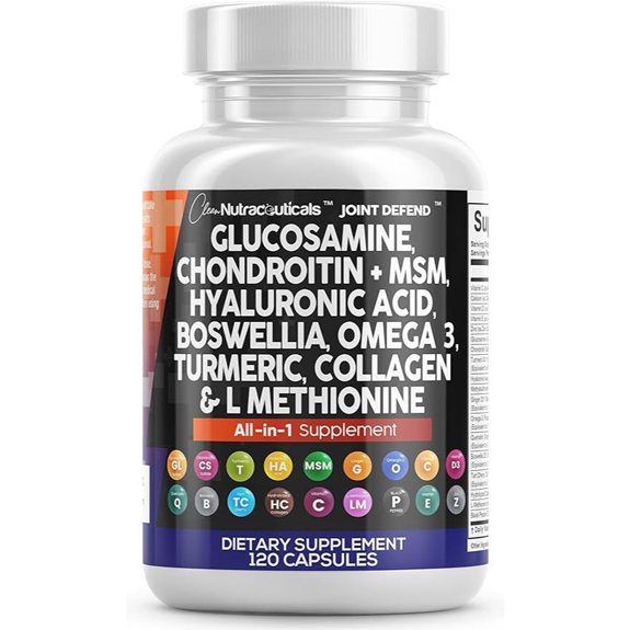 Joint Health Supplement: Glucosamine 1500mg 1200mg Chondroitin 120 Count