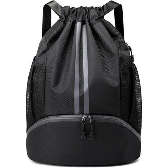JELUTAR Drawstring Gym Bag with Shoes Compartment