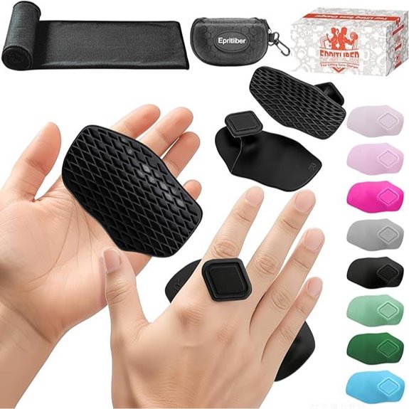 Large Silicone Workout Grips Kit with Towel & Case