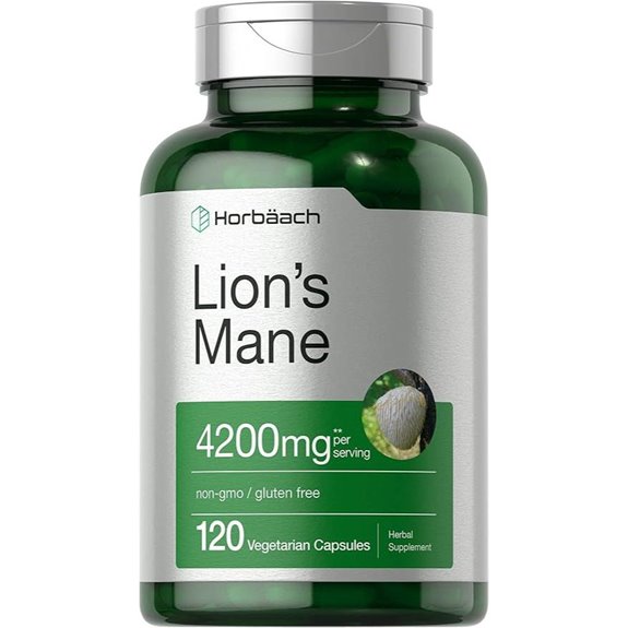 Horbäach Lion’s Mane Mushroom Extract (120 Capsules)
