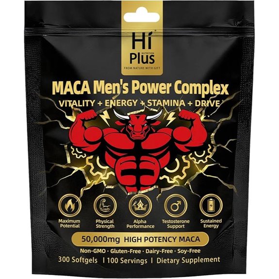 Maca Root Capsules for Men—Testosterone Booster 300 Count