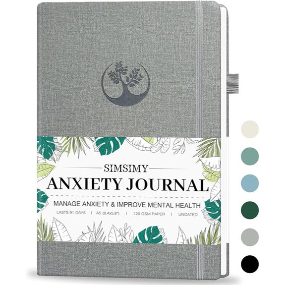 Mental Health & Anxiety Journal: 91-Day Mood Tracker