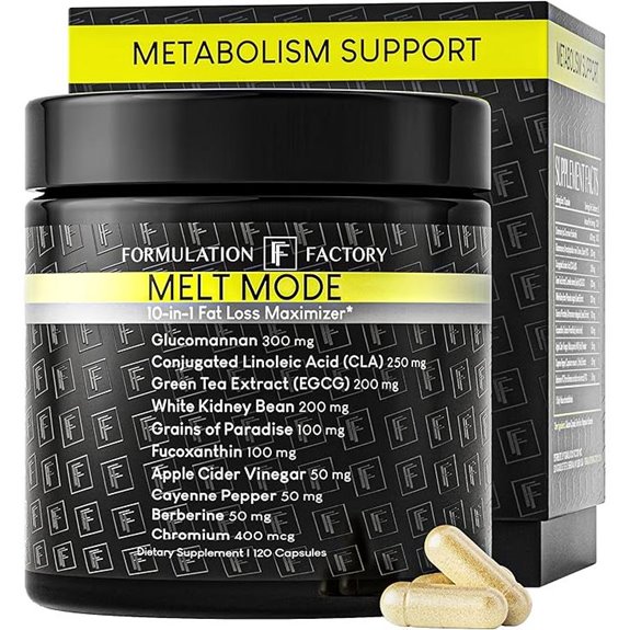 Metabolism Booster Thermogenic Support with Glucomannan 120 Capsules