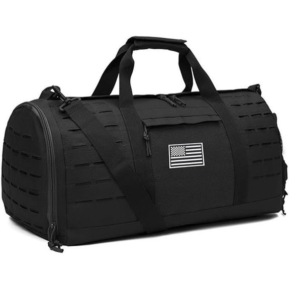 QT&QY Military Tactical Duffle Bag with Shoe Compartment