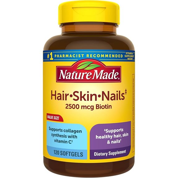 Nature Made Biotin Hair Skin & Nails Supplement 120 Softgels