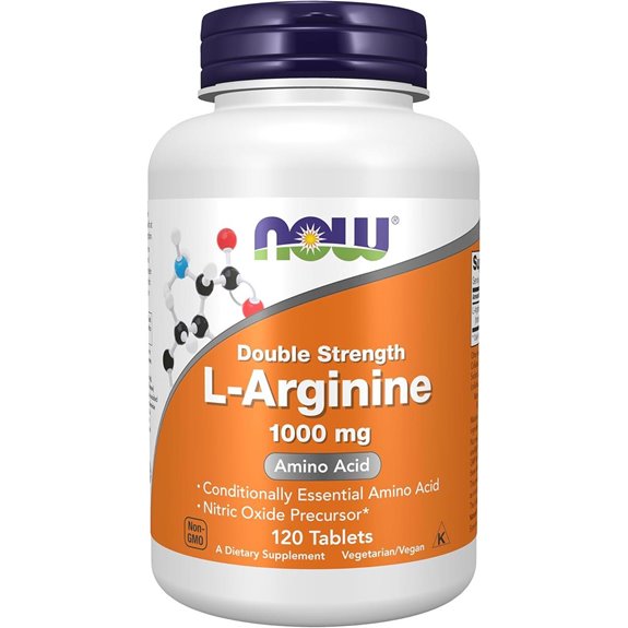 NOW Foods L-Arginine 1,000 mg Nitric Oxide Precursor 120 Tablets