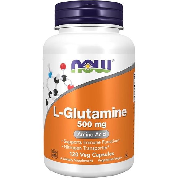 NOW Foods L-Glutamine 500 mg 120 Veg Capsules