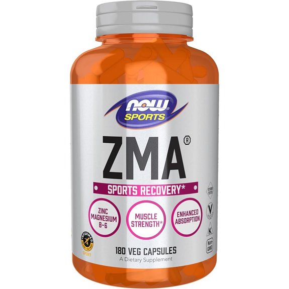 NOW Foods ZMA with Zinc Magnesium & B-6 180 Capsules