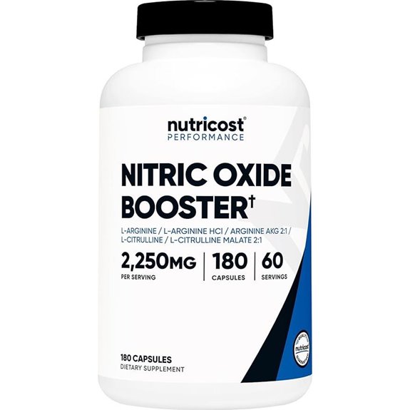 Nutricost Nitric Oxide Booster 750mg Per Capsule