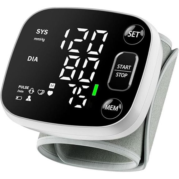 Oklar Rechargeable Wrist Blood Pressure Monitor with Case