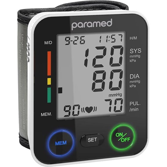 Paramed Automatic Wrist Blood Pressure Monitor with Irregular Heartbeat Detectors