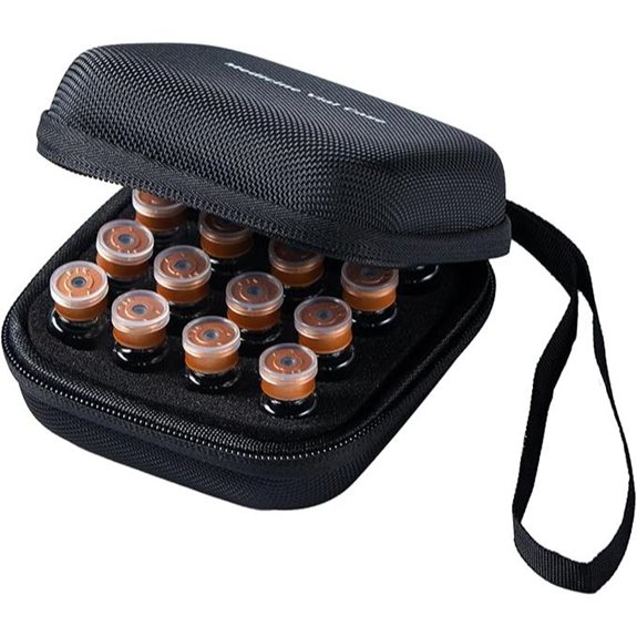 Peptide Case for Fridge – 16 Slots Black
