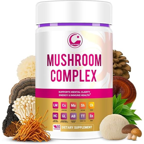 Premium Lion’s Mane Supplement with Cordyceps & Vitamins