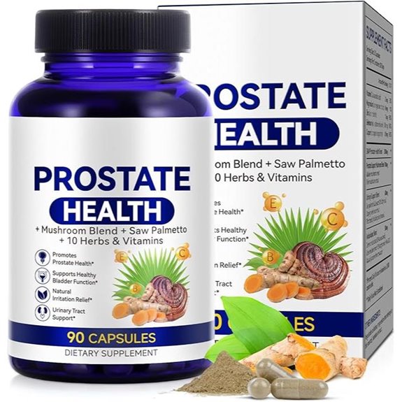 Prostate Health Supplements with Saw Palmetto Reishi Ashwagandha