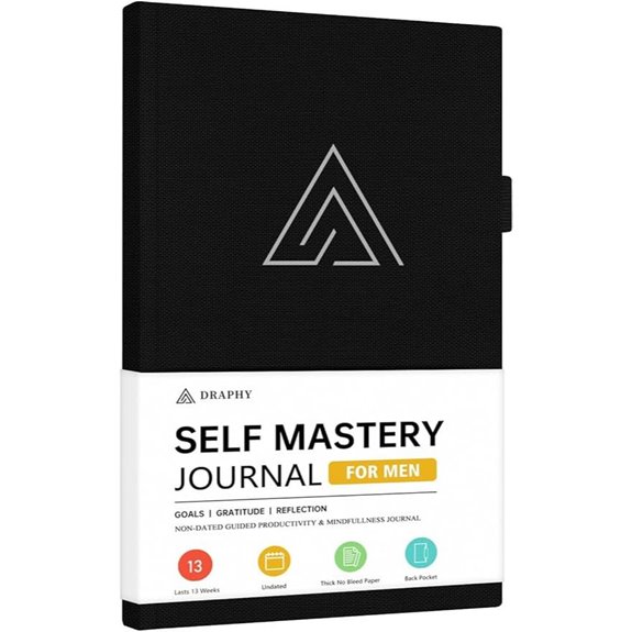 Self-Mastery Journal for Men: Gratitude & Growth (Black)