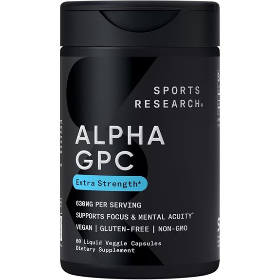 Sports Research Alpha GPC 630mg – Cognitive Support Capsules