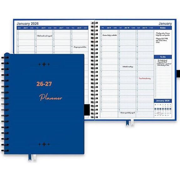 StriveZen Hourly Planner 2026-2027 Hardcover 8.5x11