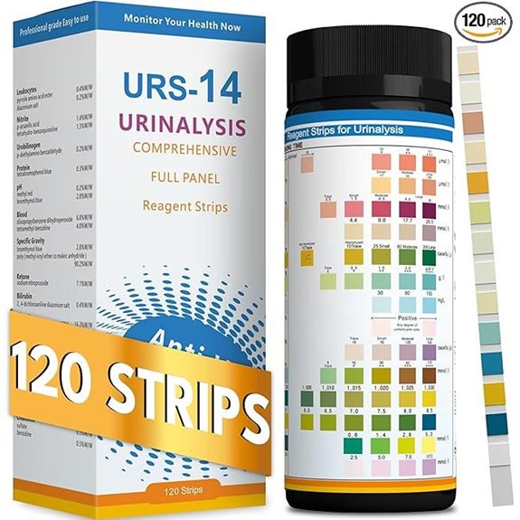 Urinalysis Reagent Test Strips – 120 ct at-home