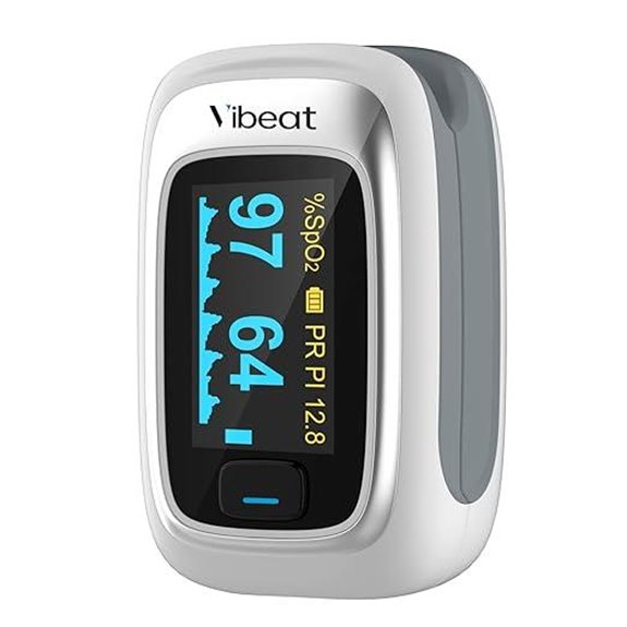 Vibeat Fingertip Pulse Oximeter with Batteries Included