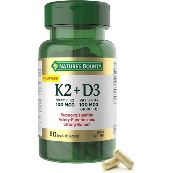 Vitamin D3 K2 Supplement for Heart & Bone Health